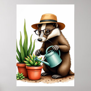 Affiche Jardinier Grincheux Parent de Plante Amant de Succ