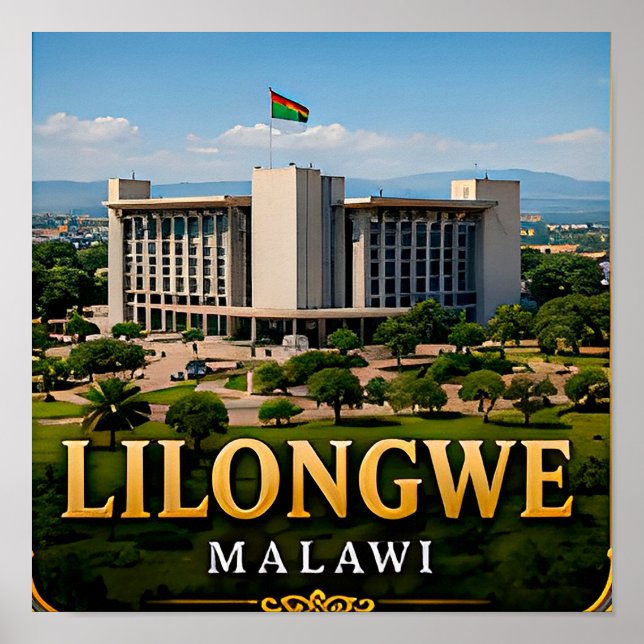 Affiche Jardins de Lilongwe et esprit moderne du Malawi (Devant)