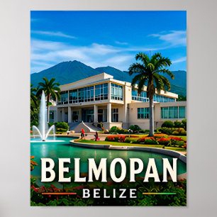 Affiche Jardins Tropicaux de Belmopan et Beauté Bélizienne