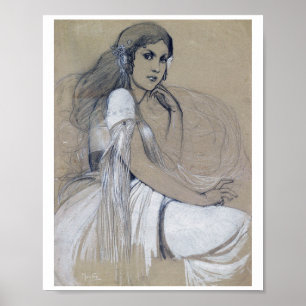 Affiche Jaroslava Muchova, Alphonse Mucha