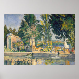 Affiche Jas de Bouffan L'étang - Paul Cezanne - c1876