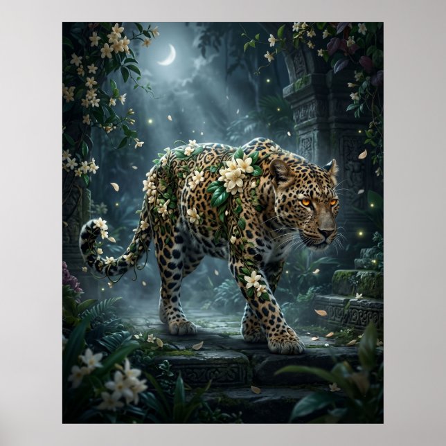 Affiche Jasmine Leopard Moon Bloom (Devant)