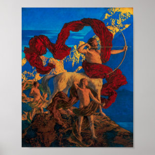 Affiche Jason et son professeur Maxfield Parrish