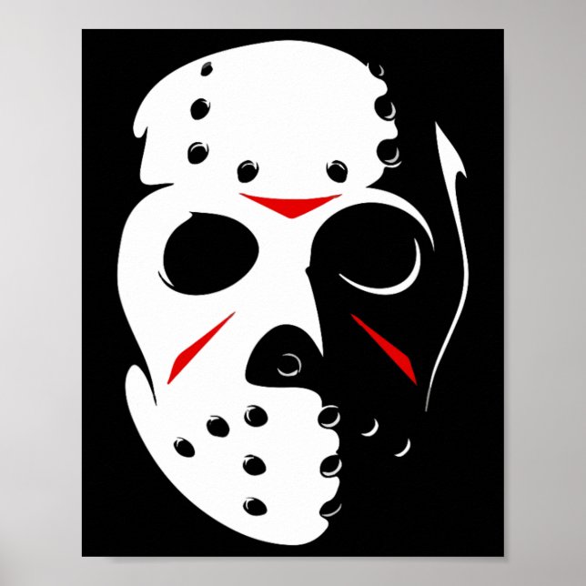 Affiche Jason Halloween Masque de Hockey Vendredi 13 (Devant)