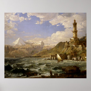 Affiche Jasper Francis Cropsey - La Côte de Gênes