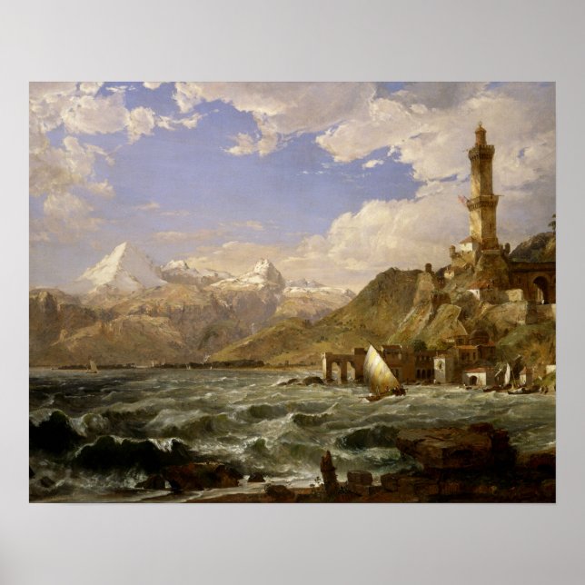 Affiche Jasper Francis Cropsey - La Côte de Gênes (Devant)