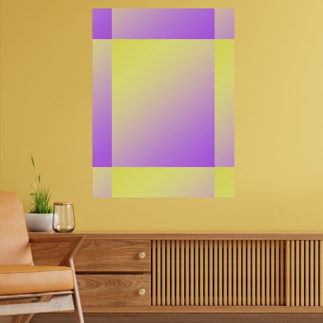 Affiche Jaune à violet Abstrait (Salon 2)