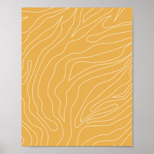 Affiche Jaune Abstrait minimal