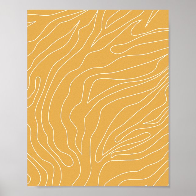 Affiche Jaune Abstrait minimal (Devant)