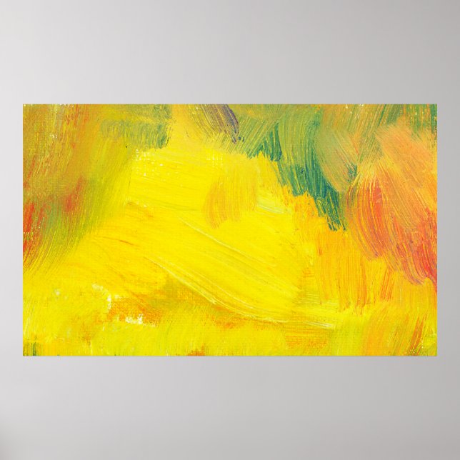 Affiche jaune abstraite texture aol peint. essai à tirage  (Devant)