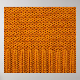 Affiche Jaune clair : texture tricotée artisanale.