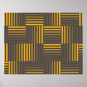 Affiche Jaune, cool, unique, tendance, lignes modernes
