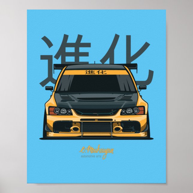 Affiche Jaune Evo IX (Devant)