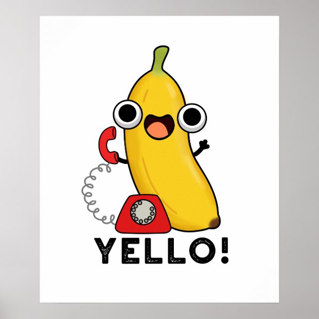 Affiche Jaune Fruit Fruit Jaune Banane Pun (Devant)