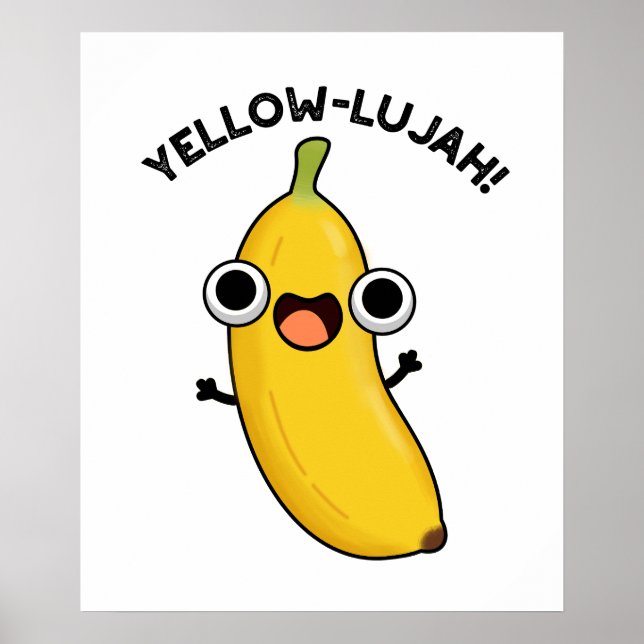 Affiche Jaune Luja Funny Banana Pun (Devant)