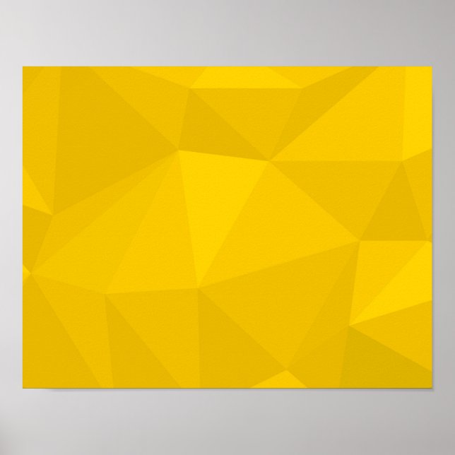 Affiche Jaune, moderne, cool, tendance, art géométrique ur (Devant)