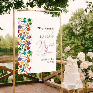 Affiche Jaune moutarde de printemps Fleur violette Mariage