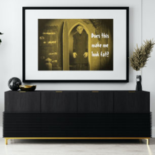 Affiche Jaune Moutarde Vampire Horreur Nosferatu Vintage