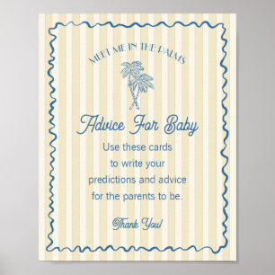 Affiche Jaune Pastel de Palm Springs Conseils pour bébé su