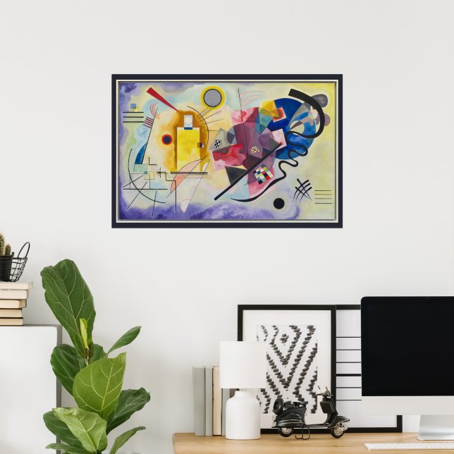 Affiche Jaune, Rouge, Bleu de Wassily Kandinsky (Bureau à domicile)