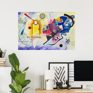 Affiche Jaune-Rouge-Bleu Kandinsky