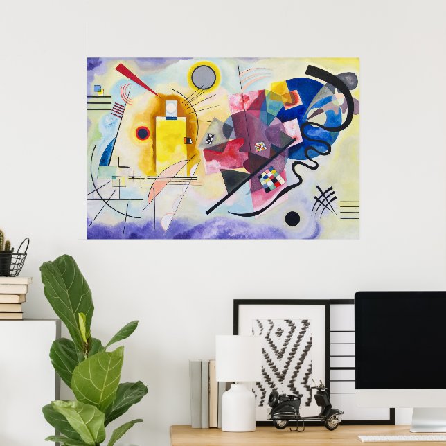 Affiche Jaune-Rouge-Bleu | Kandinsky | (Bureau à domicile)
