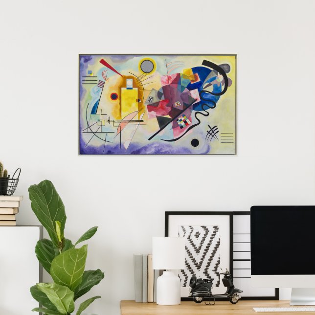 Affiche Jaune, Rouge, Bleu par Wassily Kandinsky (Bureau à domicile)