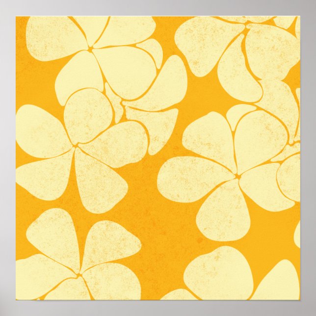 Affiche Jaune sur Plumeria Jaune 2 (Devant)