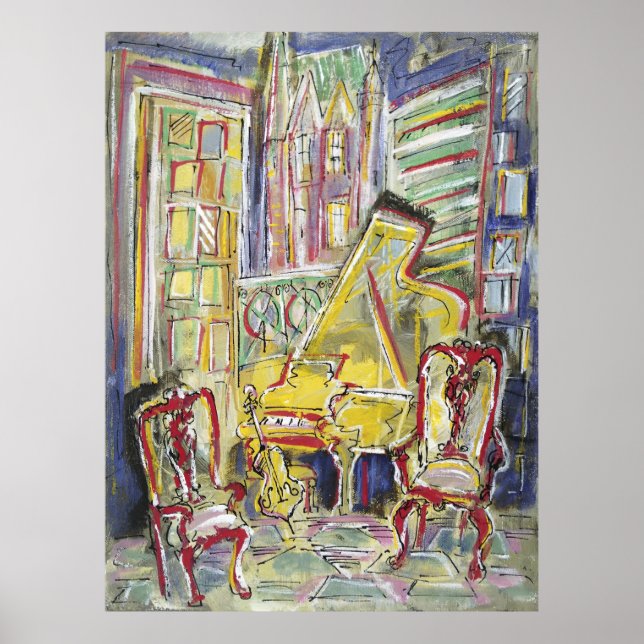 Affiche Jaune, Violoncelle, Mellow (Devant)