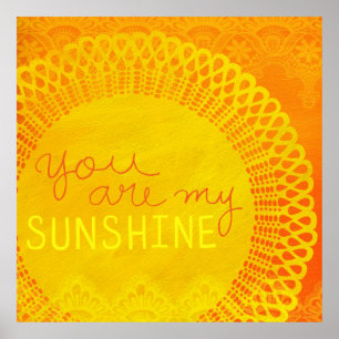 Affiche Jaune Vous êtes ma peinture de soleil