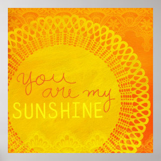 Affiche Jaune Vous êtes ma peinture de soleil