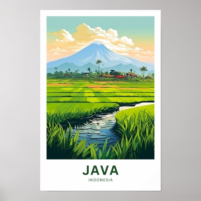 Affiche Java Indonésie - Imprimer (Devant)
