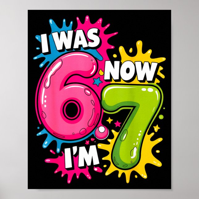 Affiche J'avais 6 7 ans anniversaire 67 meme 7 ans anniver (Devant)