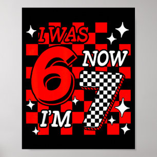 Affiche J'avais 6 7 ans drôle 67 mème 7ème anniversaire ga