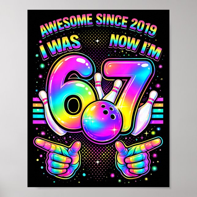Affiche J'avais 6 ans, j'ai 7 ans, fête d'anniversaire de  (Devant)