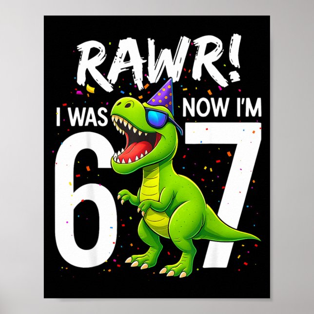 Affiche J'avais 6 ans maintenant j'ai 7 ans 7ème anniversa (Devant)