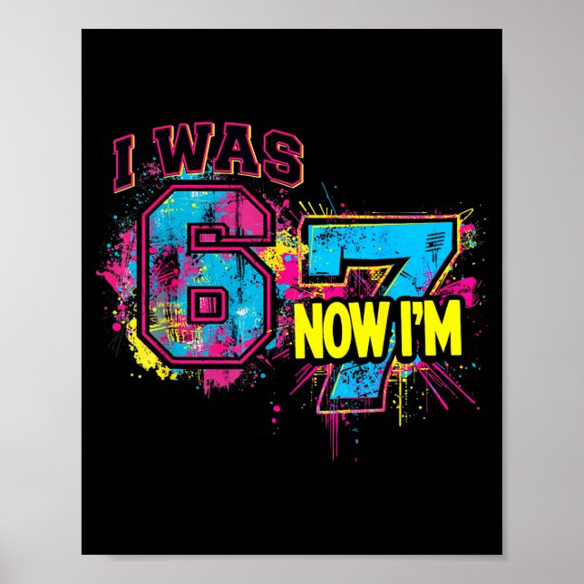 Affiche J'avais 6 ans maintenant j'ai 7 ans Anniversaire,  (Devant)