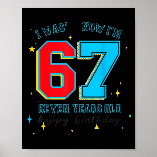 Affiche J'avais 6 ans maintenant j'ai 7 ans Anniversaire,  (Devant)