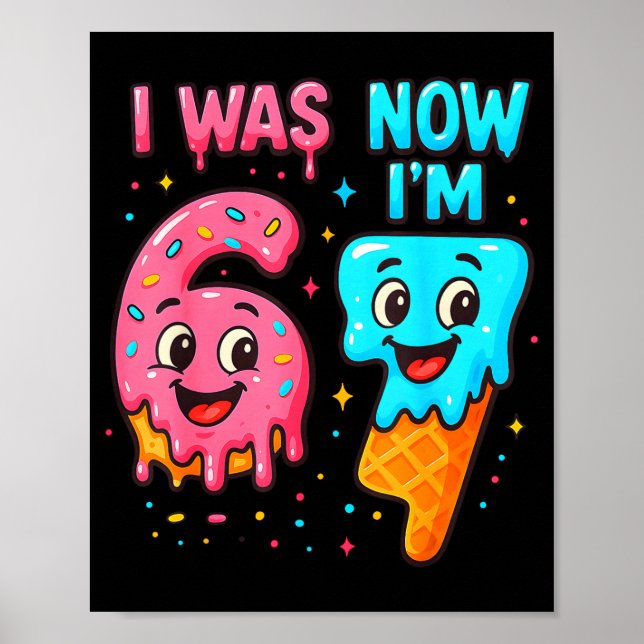 Affiche J'avais 6 ans maintenant j'ai 7 ans Anniversaire 6 (Devant)