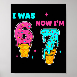 Affiche J'avais 6 ans maintenant j'ai 7 ans Anniversaire 6