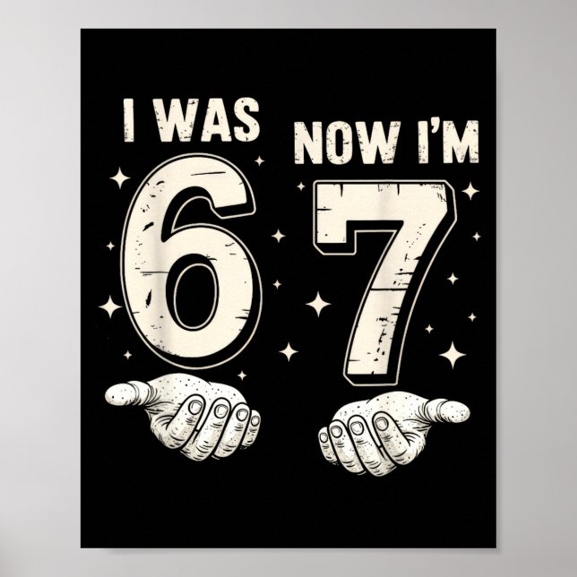 Affiche J'avais 6 ans maintenant j'ai 7 ans Anniversaire 6 (Devant)