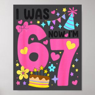 Affiche J'avais 6 ans maintenant j'ai 7 ans Anniversaire 7