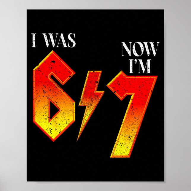 Affiche J'avais 6 ans maintenant j'ai 7 ans anniversaire d (Devant)