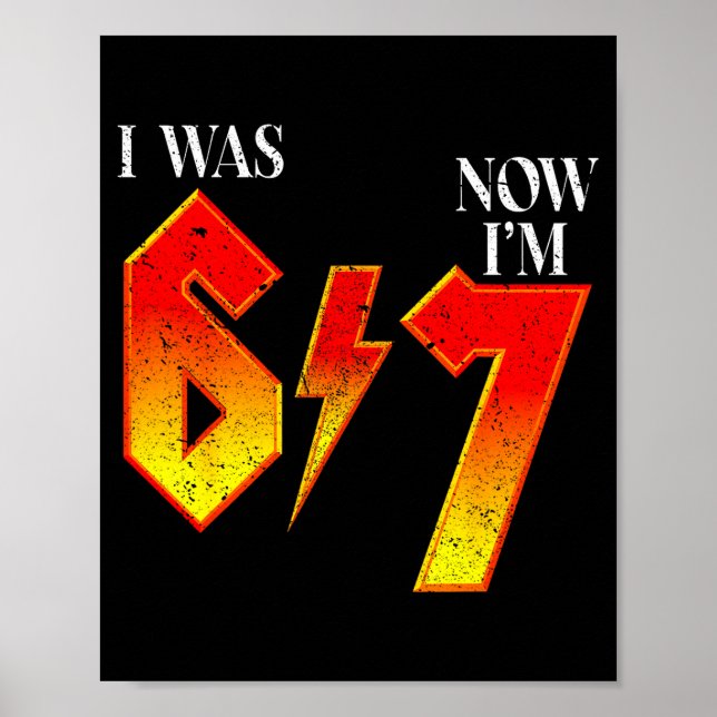 Affiche J'avais 6 ans maintenant j'ai 7 ans anniversaire d (Devant)
