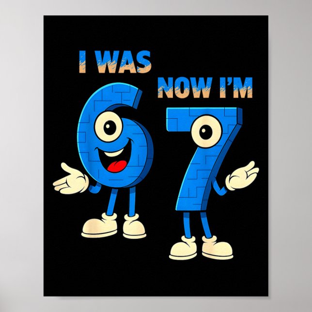 Affiche J'avais 6 ans maintenant j'ai 7 ans anniversaire d (Devant)