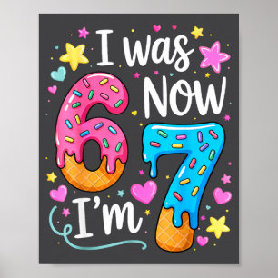 Affiche J'avais 6 ans maintenant j'ai 7 ans Anniversaire E