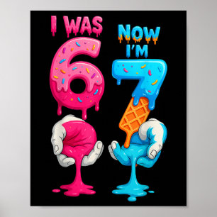 Affiche J'avais 6 ans maintenant j'ai 7 ans anniversaire s