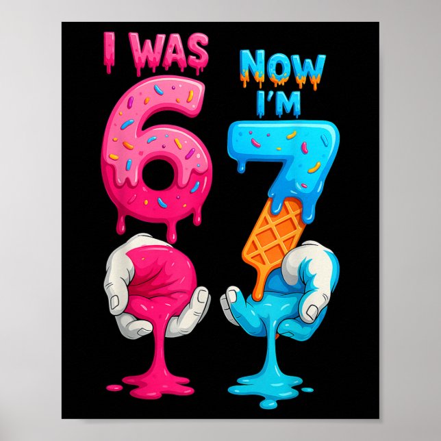 Affiche J'avais 6 ans maintenant j'ai 7 ans anniversaire s (Devant)