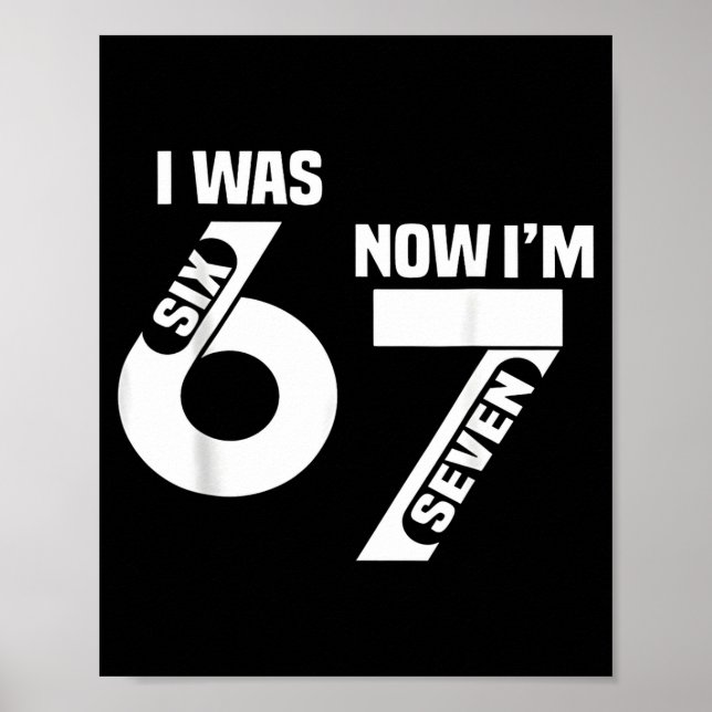 Affiche J'avais 6 ans maintenant j'ai 7 ans drôle 7e anniv (Devant)