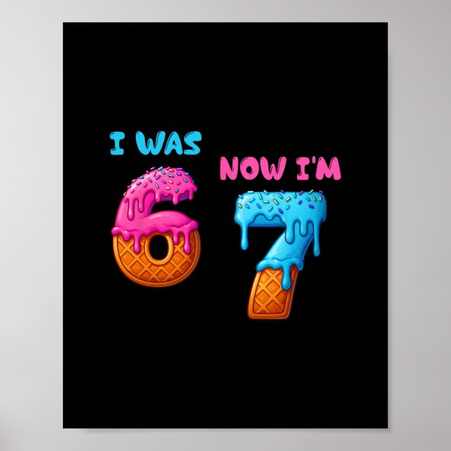 Affiche J'avais 6 ans maintenant j'ai 7 ans drôle 7ème ann (Devant)